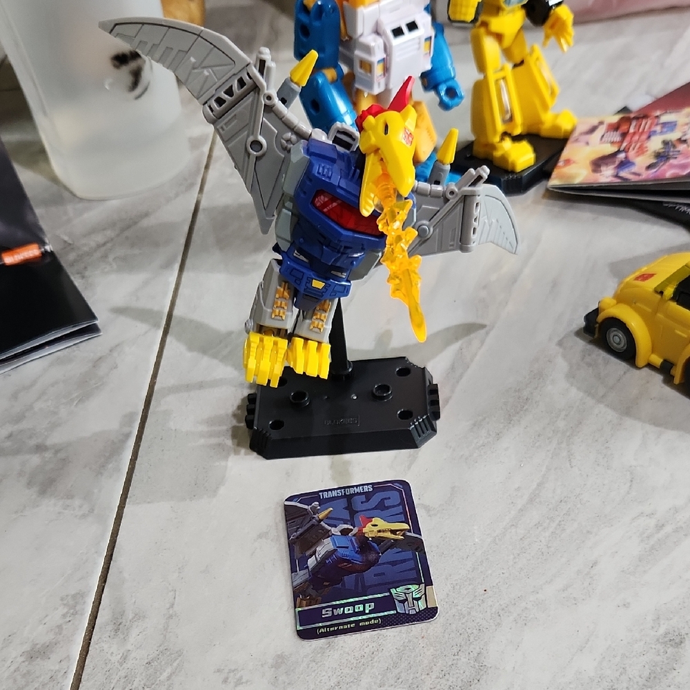 Swoop Action Figure - Blue, Yellow, and Gray